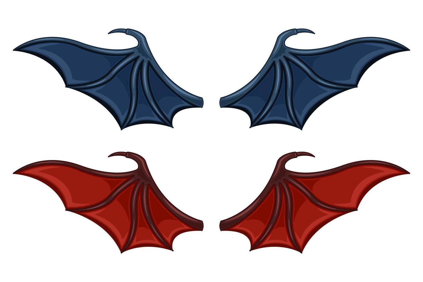 vampire open wings cartoon style isolated white background vector