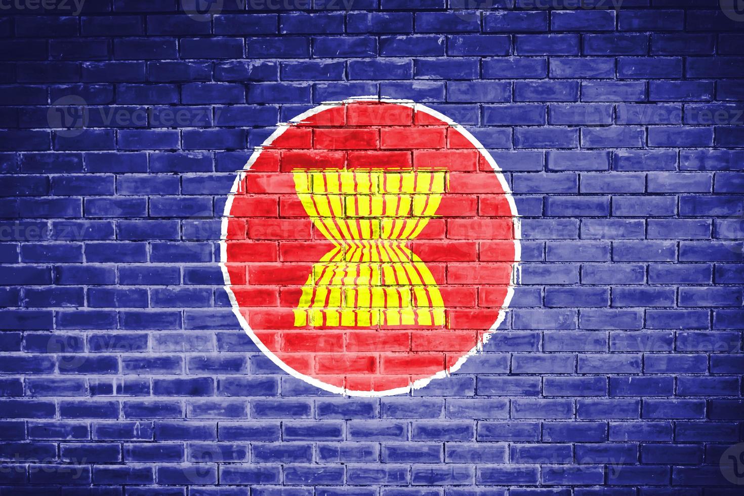 asean flag wall texture background photo