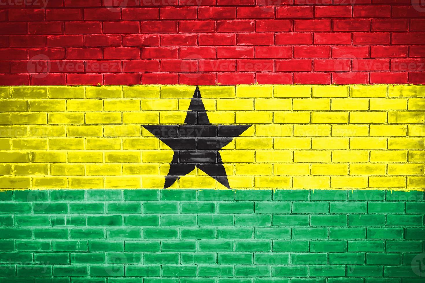 fondo de textura de pared de bandera de ghana foto