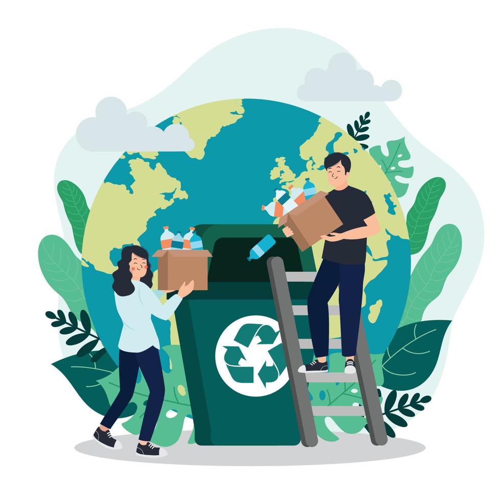 Concept of Recycling at Home vector