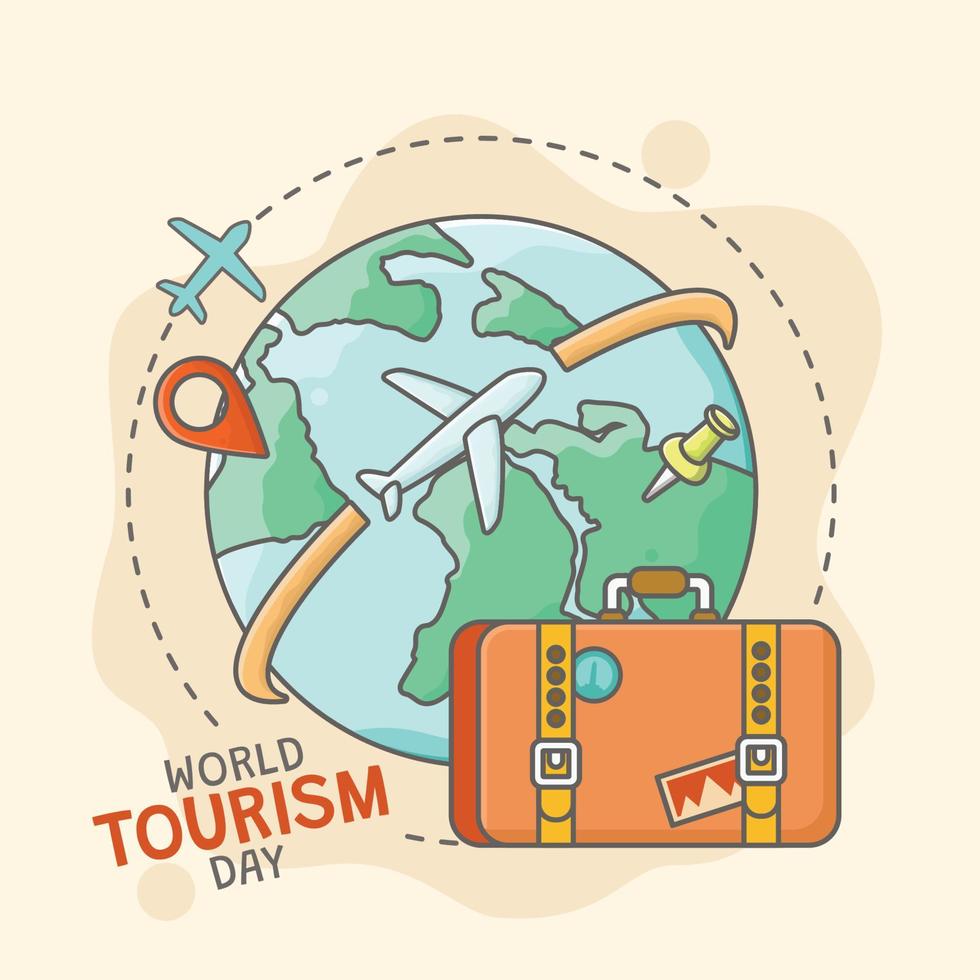 dia mundial del turismo vector