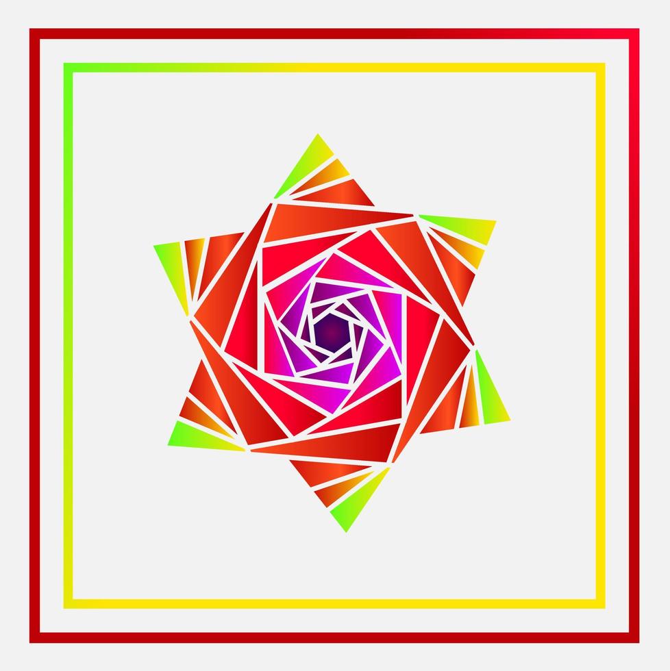 luxury line art mandala flower style design isolated background vector