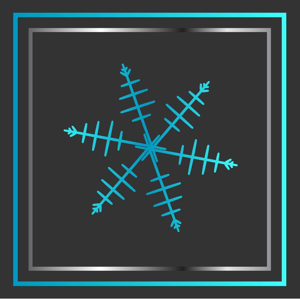 luxury line art mandala snow flake style design isolated background vector