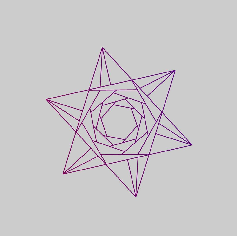 luxury line art mandala flower style design isolated background vector