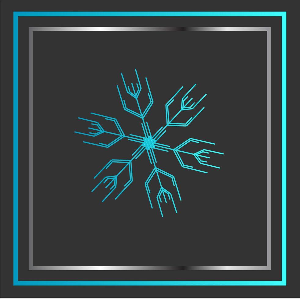 diseño de estilo de copo de nieve de mandala de arte de línea de lujo fondo aislado vector