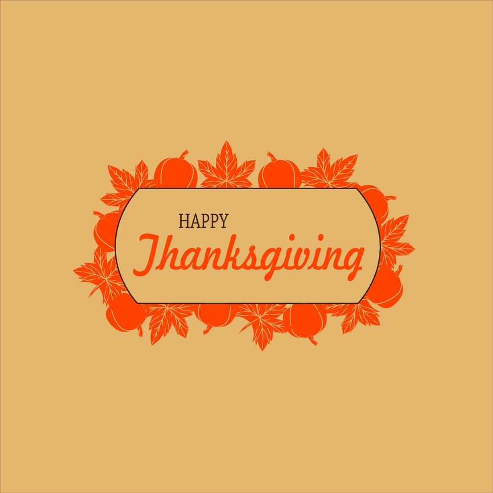 Happy Thanksgiving Background Illustration. Hand drawn typography poster. Celebration text, icon or badge. Vector wallpaper.
