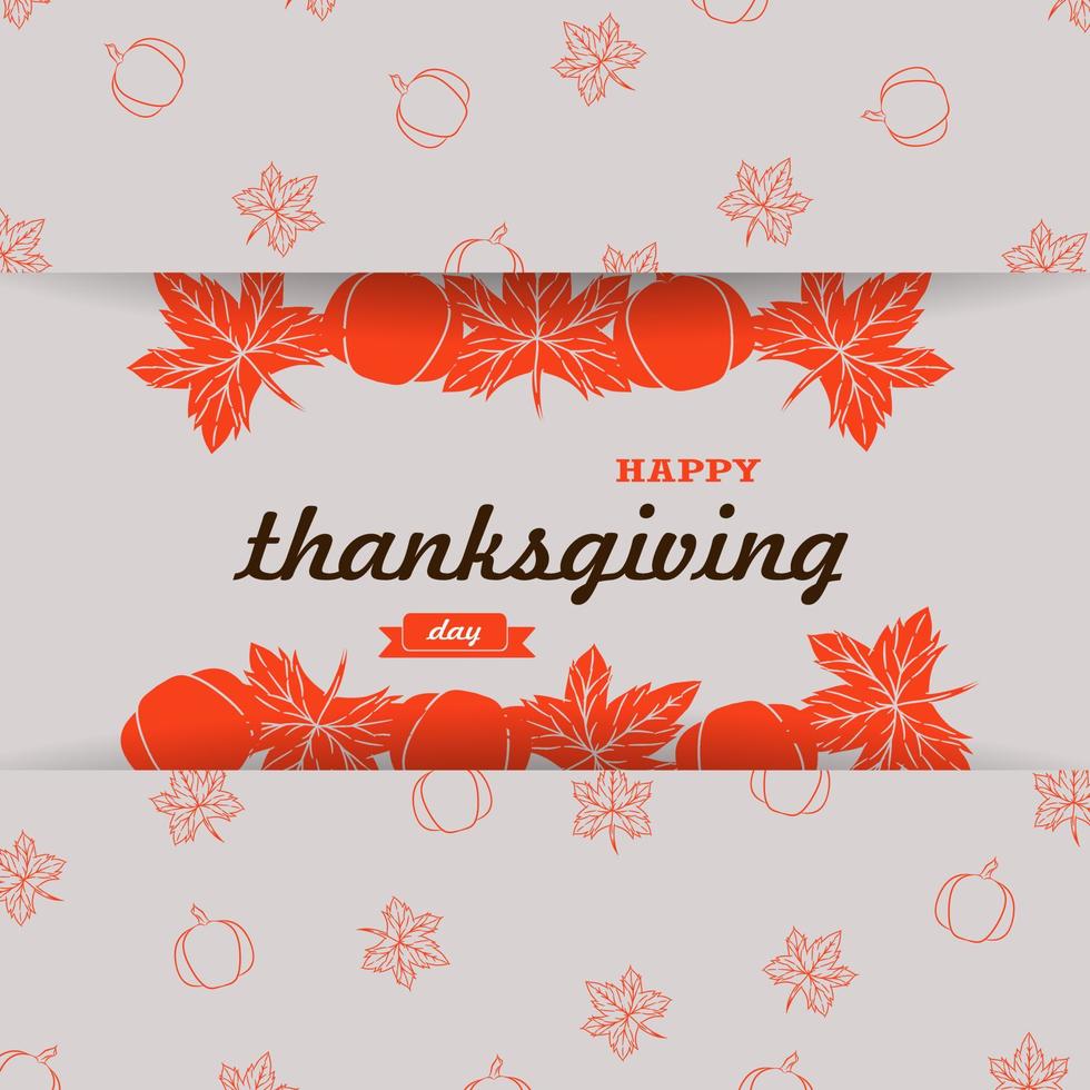 Happy Thanksgiving Background Illustration. Hand drawn typography poster. Celebration text, icon or badge. Vector wallpaper.