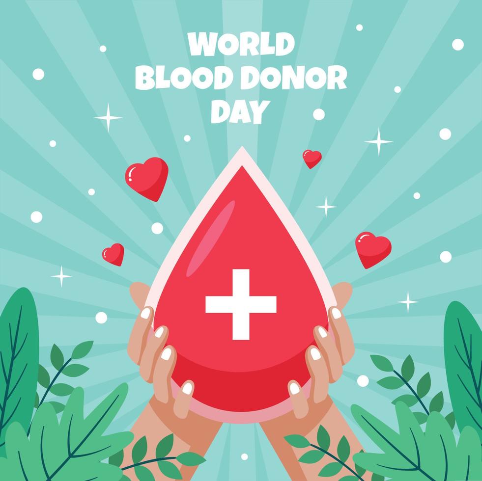 concepto del día mundial del donante de sangre vector