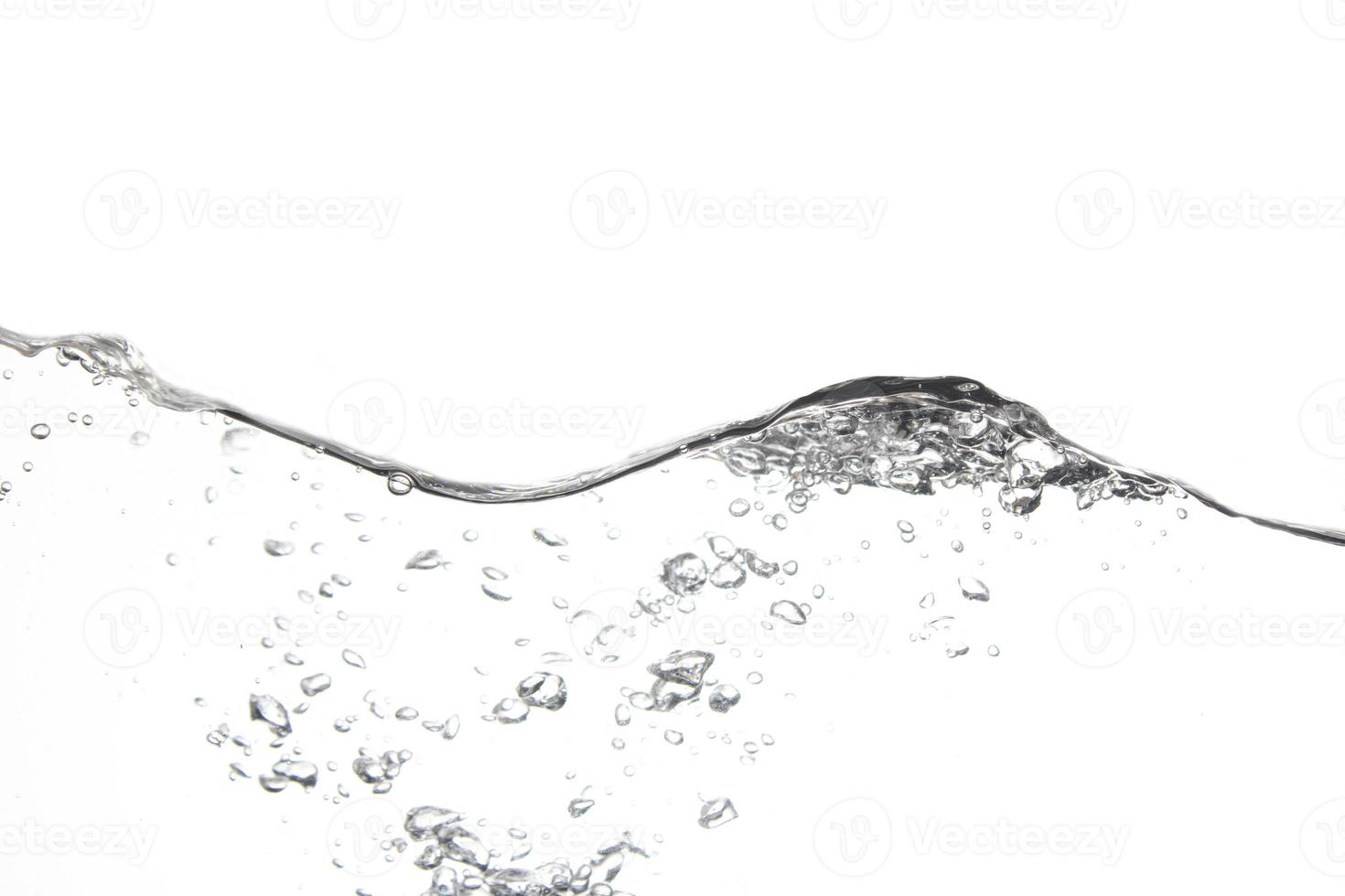 Splashing water surface with a white background photo