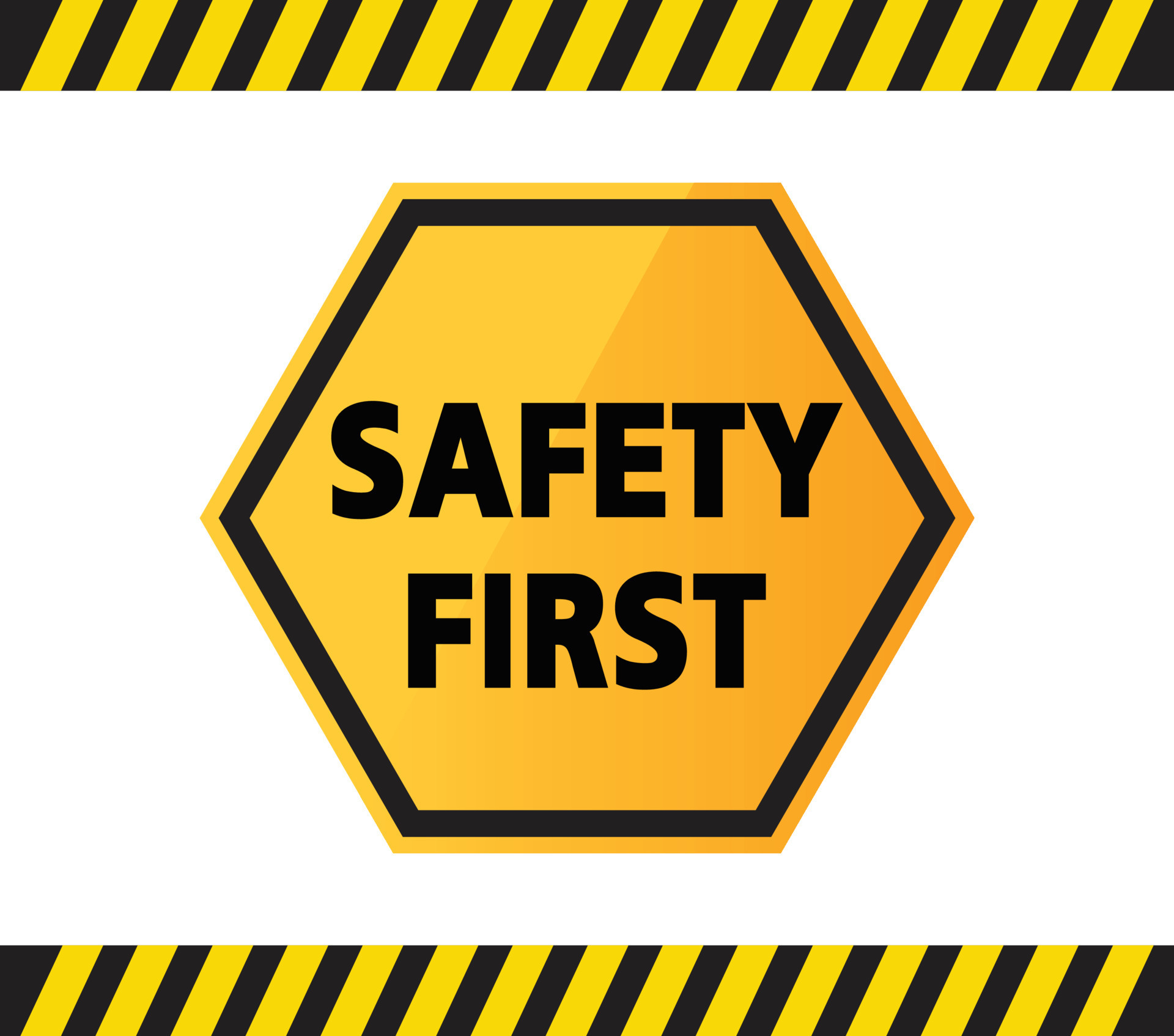safety first Sign , construction site, vector design 7922226 Vector Art