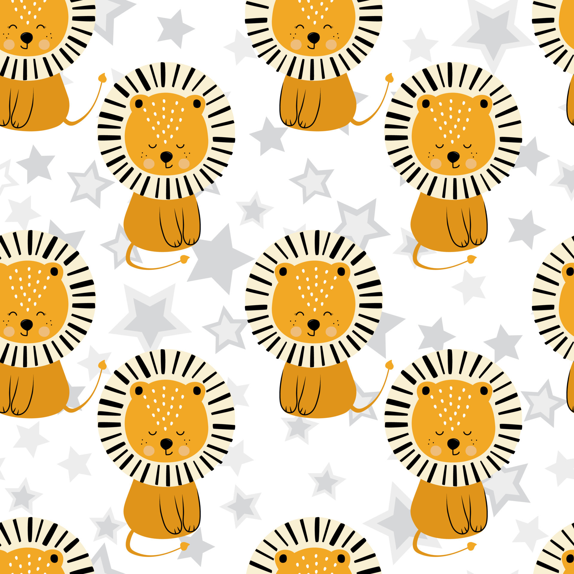Cute cartoon lion seamless pattern. Nice print for kids clothes. 7922274 Vector Art at Vecteezy Cute cartoon lion seamless pattern. Nice print for kids clothes. 7922274 Vector Art at Vecteezy