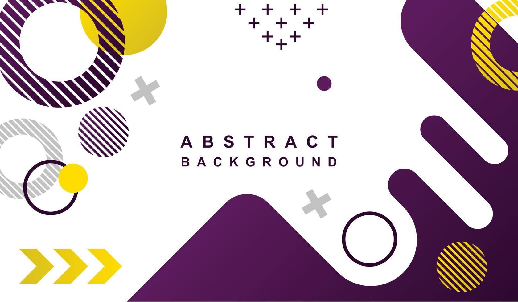 abstract geometric shapes background with purple and yellow colors vector