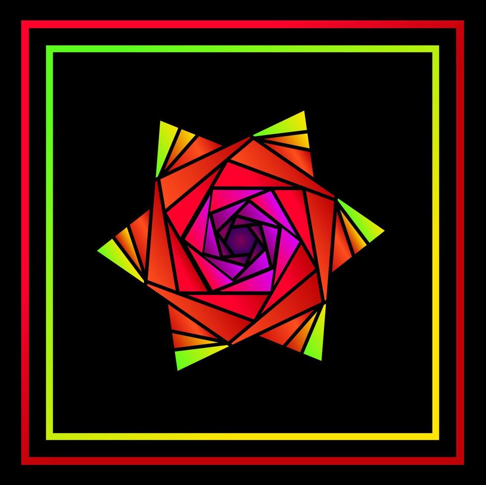 luxury line art mandala flower style design isolated background vector