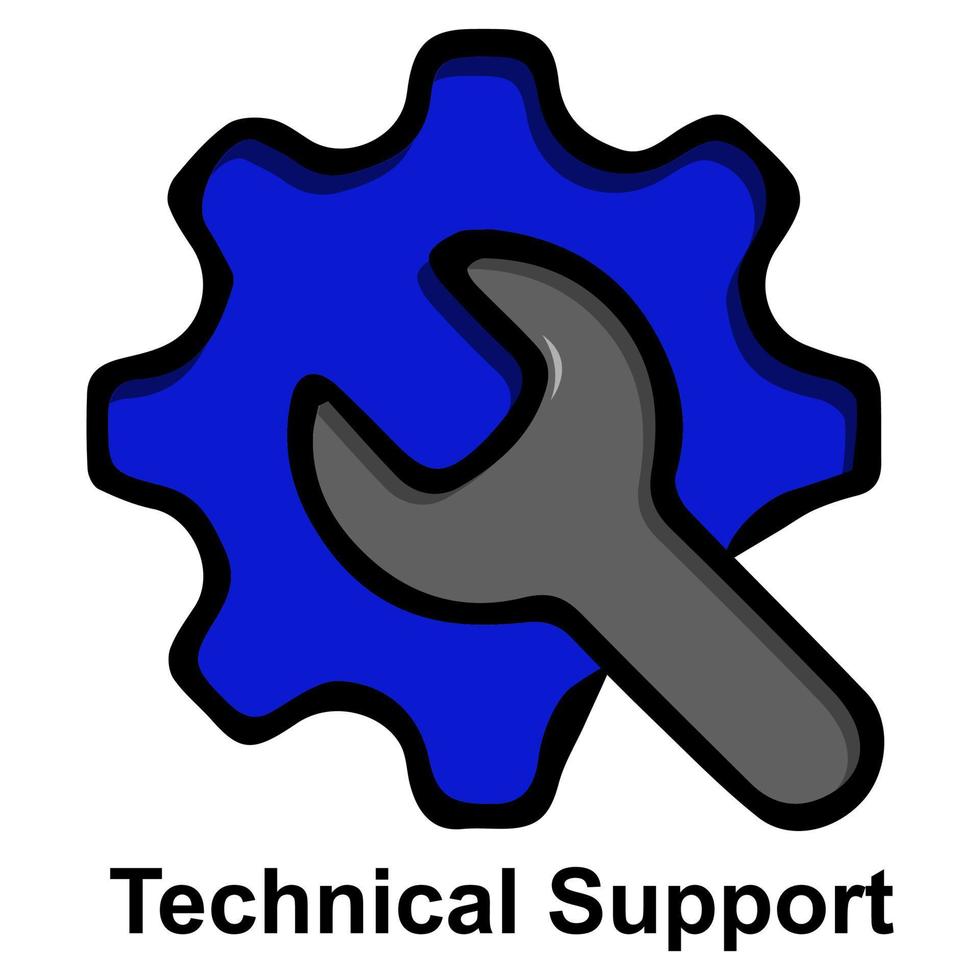 Icon Technical Support Vector Illustration