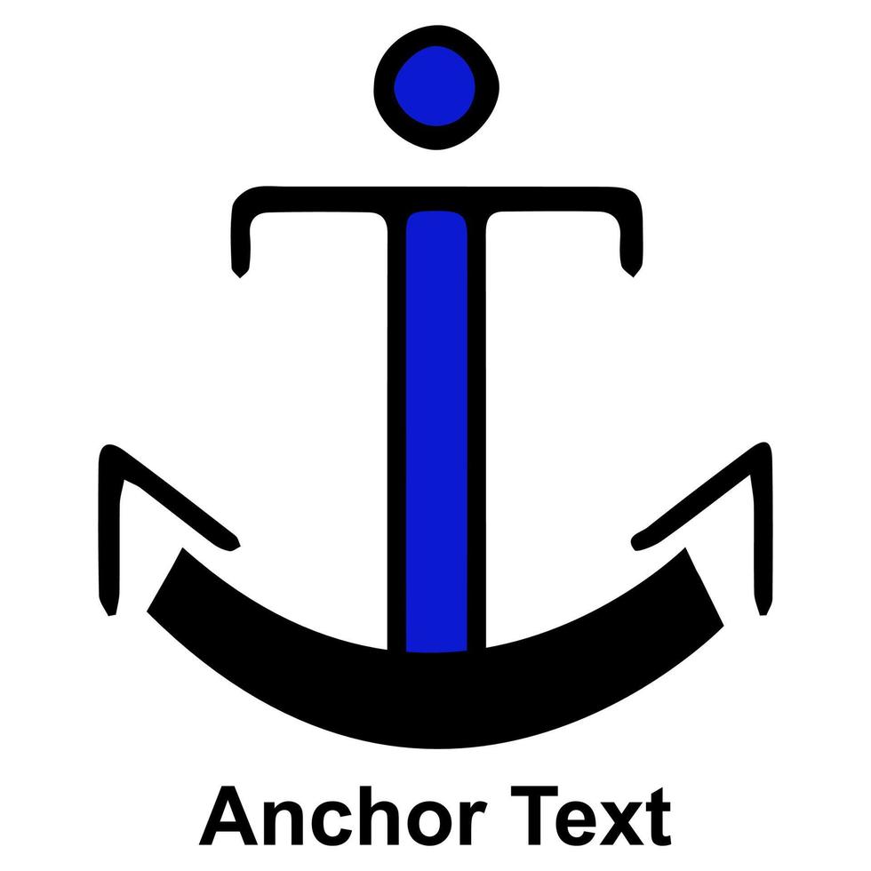 Icon Anchor Text Vector Illustration