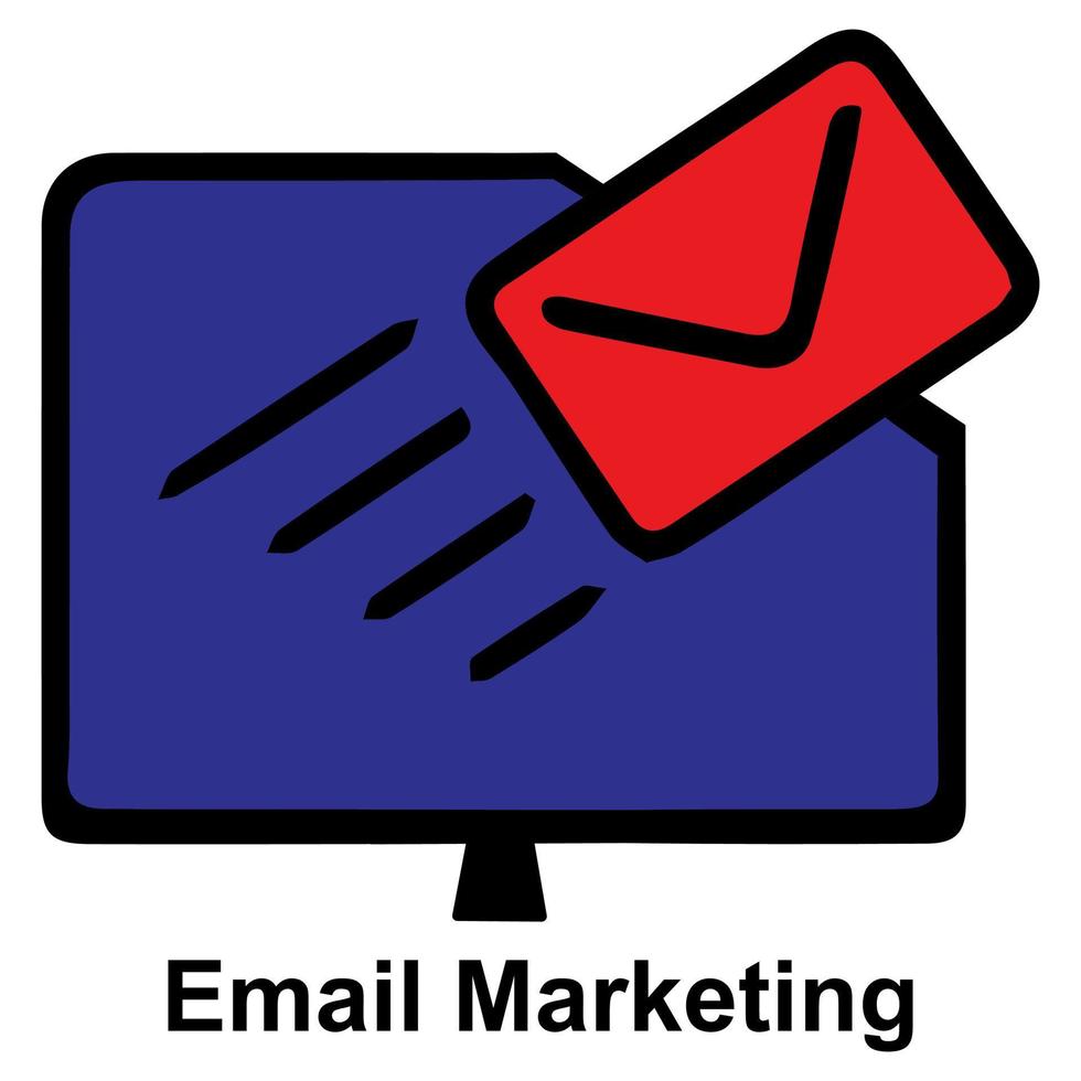 Icon Email Marketing Vector Illustration
