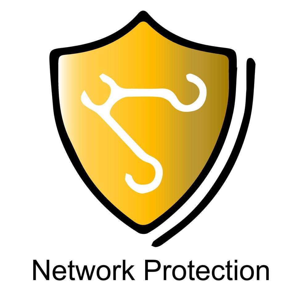 Icon Network Protection Vector Illustration