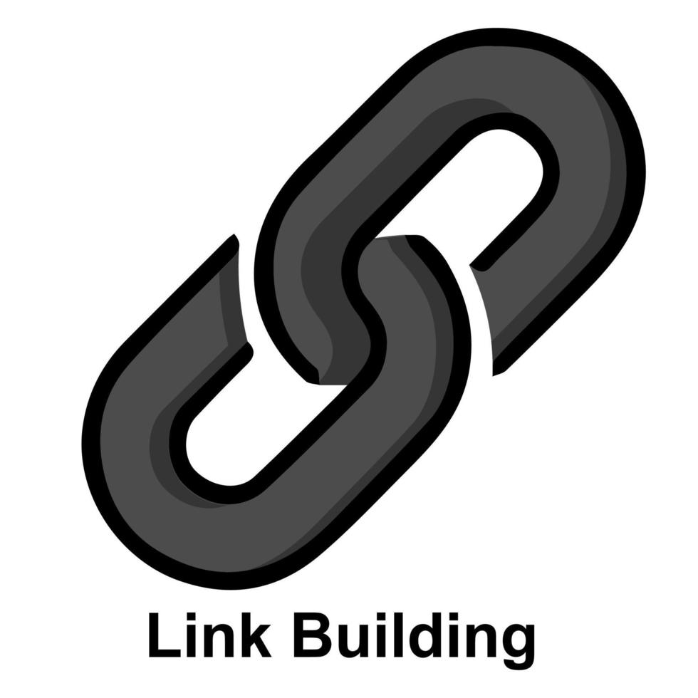 Icon Link Building Vector Illustration