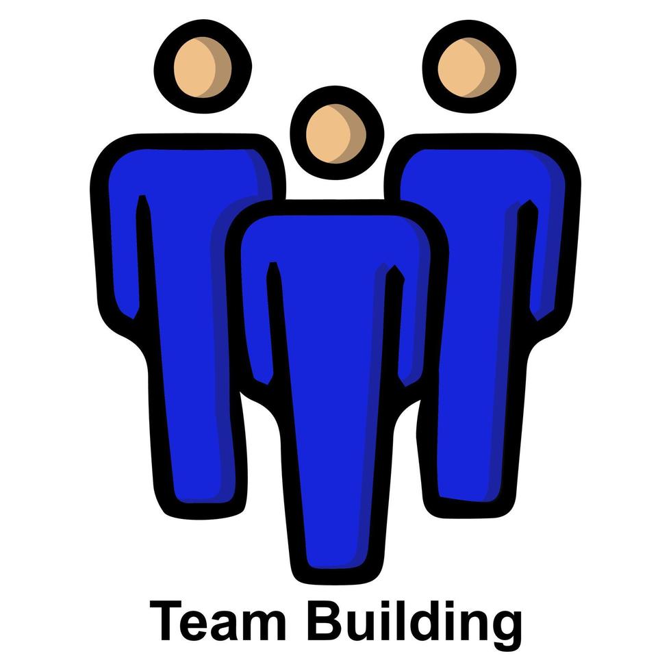 Icon Team Building Vector Illustration