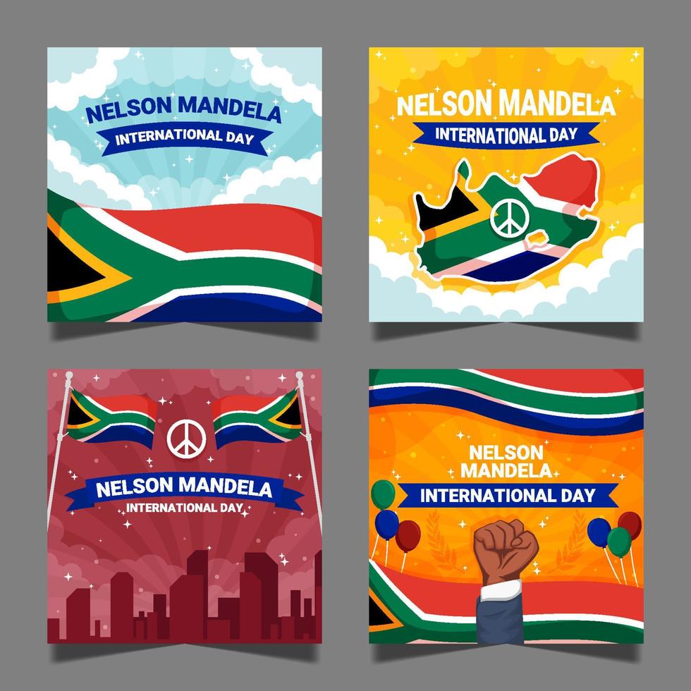 Nelson Mandela Social Media Post vector