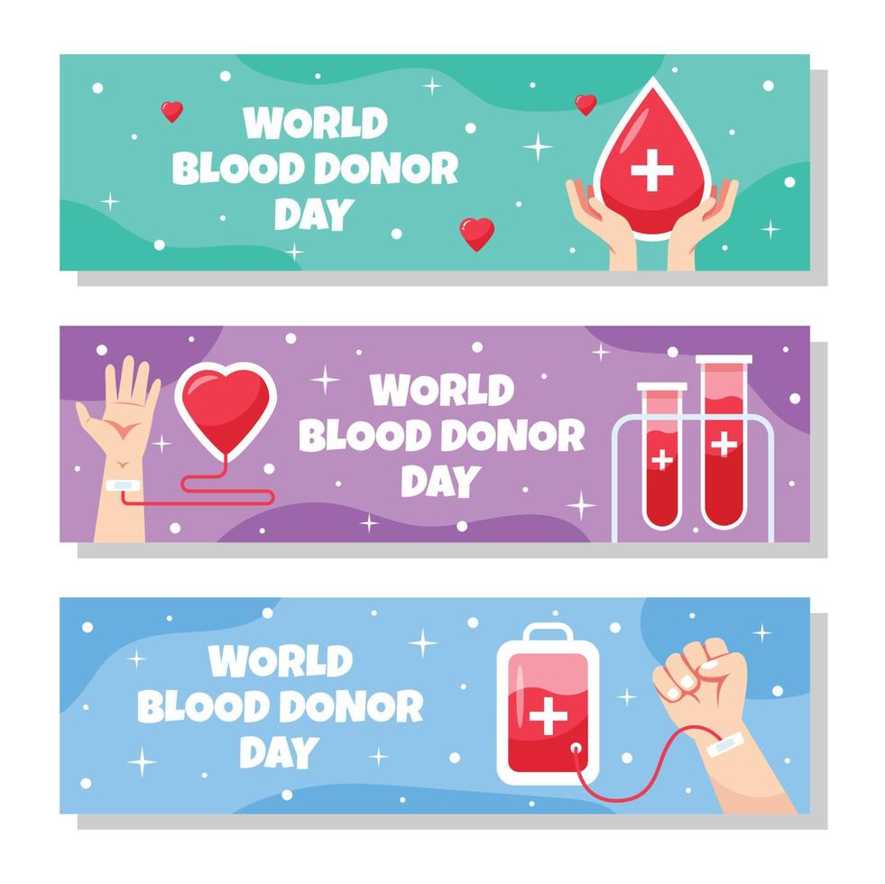 World Blood Donor Day Banner Concept vector