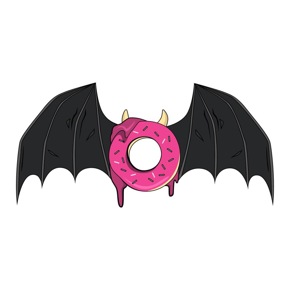 donut illustration for tshirt design vector