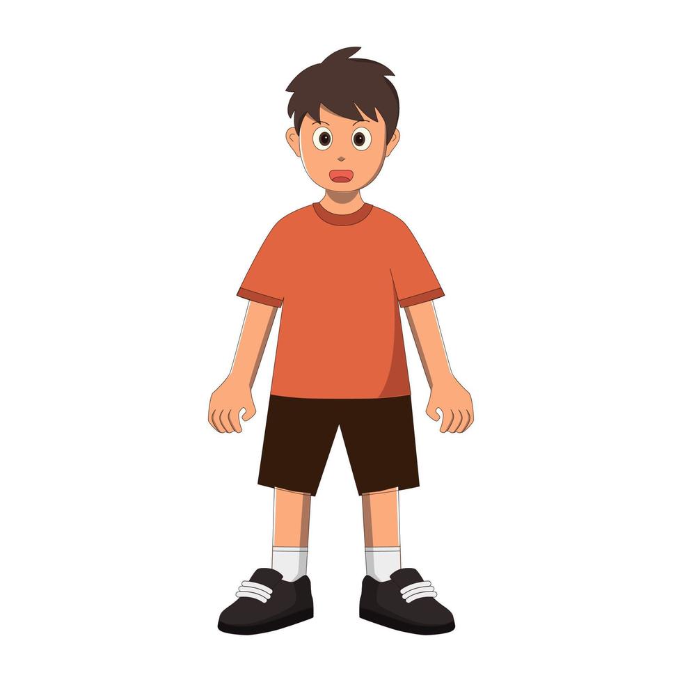 flat character boy illustration vector