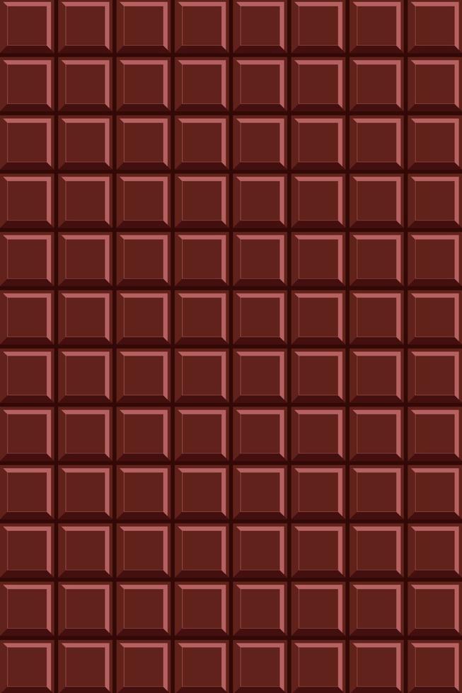 Chocolate pattern. Bright food card. Chocolate pattern background. Vector illustration