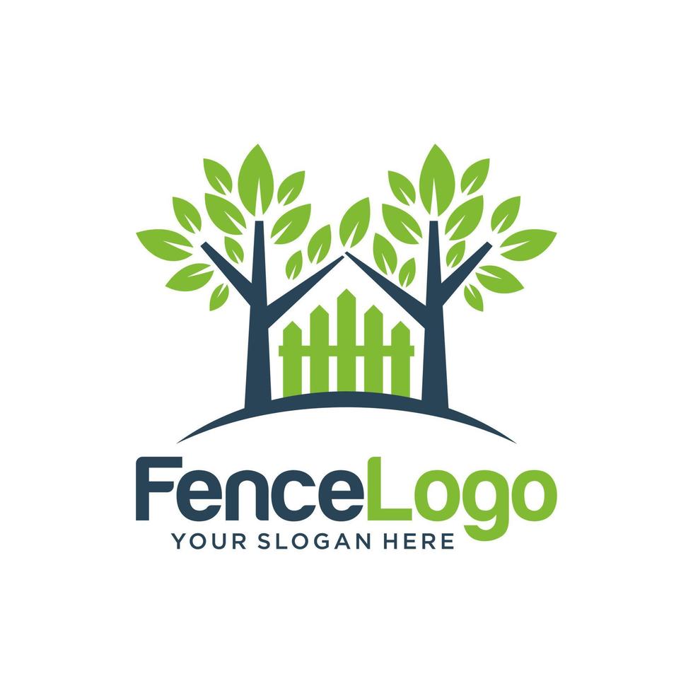 Modern Fence logo design Vector template