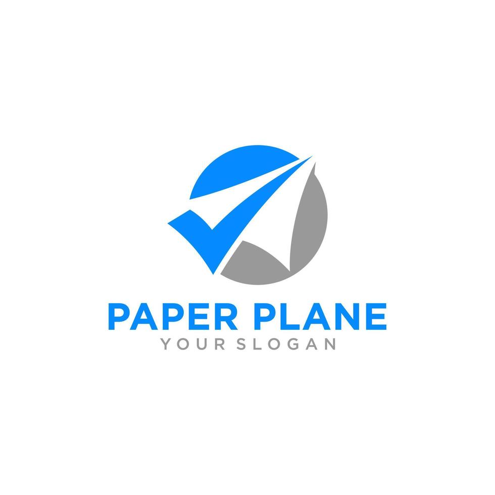 Paper Airplane Travel Logo Design Inspiration vector