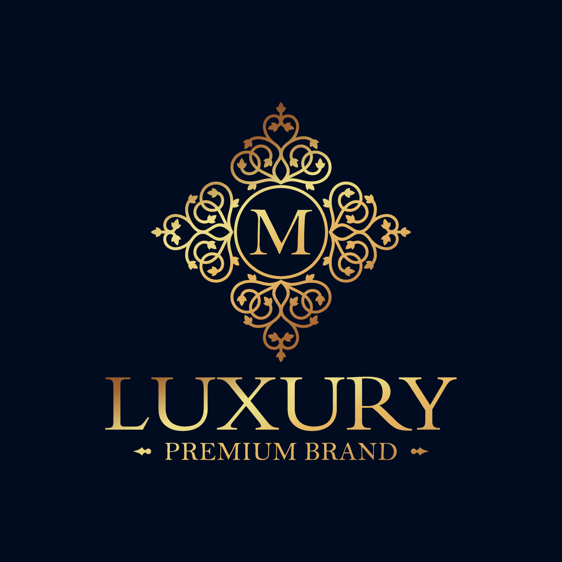 Floral Heraldic Luxury circle Logo template in vector for Restaurant ...