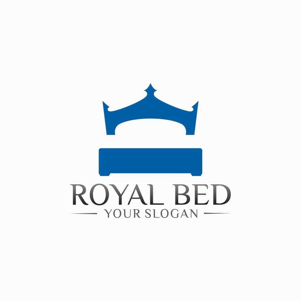 Bed Store Logo Design Vector Template