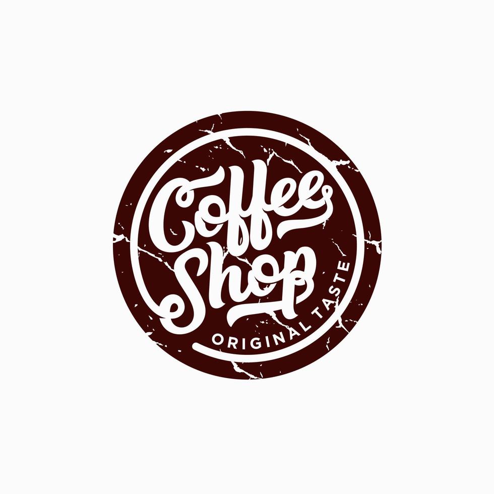 Coffee shop logo design template. Retro coffee emblem. Vector art.