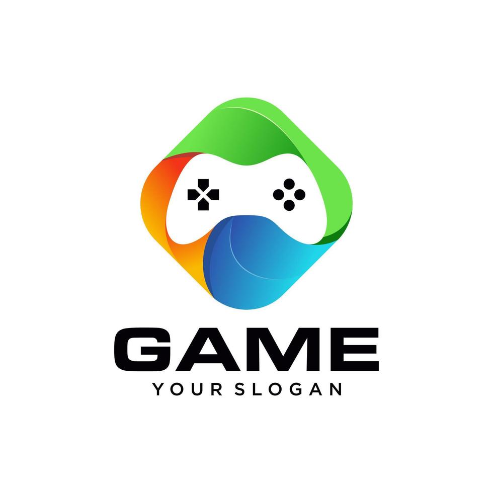 Gaming controller logo design vector illustration