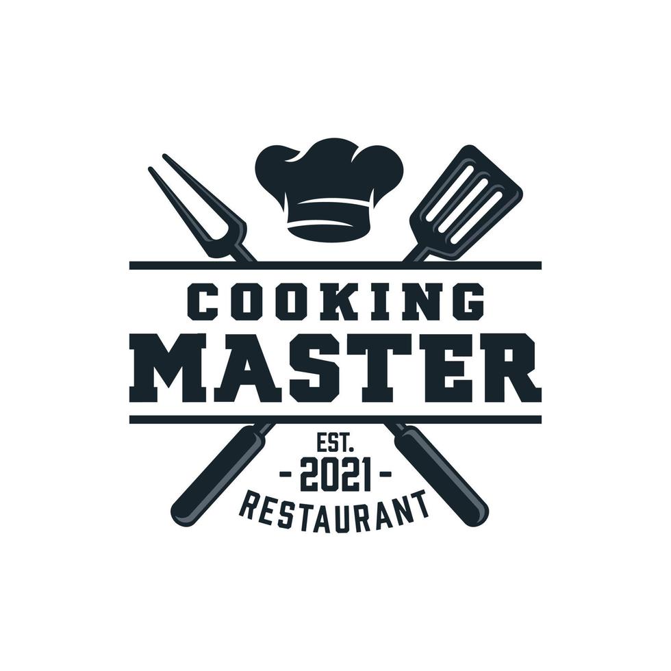 plantilla de vector de diseño de logotipo de maestro chef