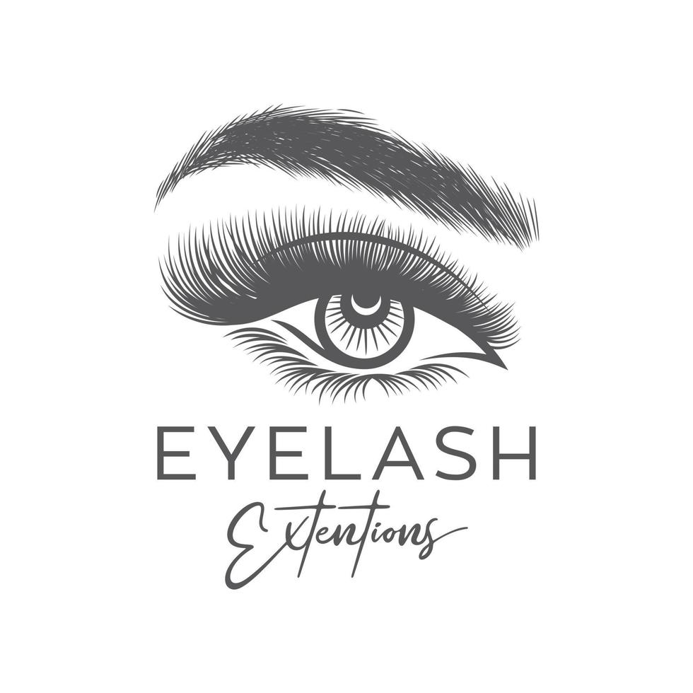 Human eye vision with eyelashes design Royalty Free Vector