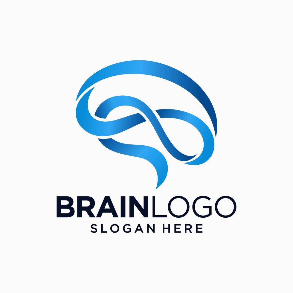 plantilla de vector de diseño de logotipo de cerebro