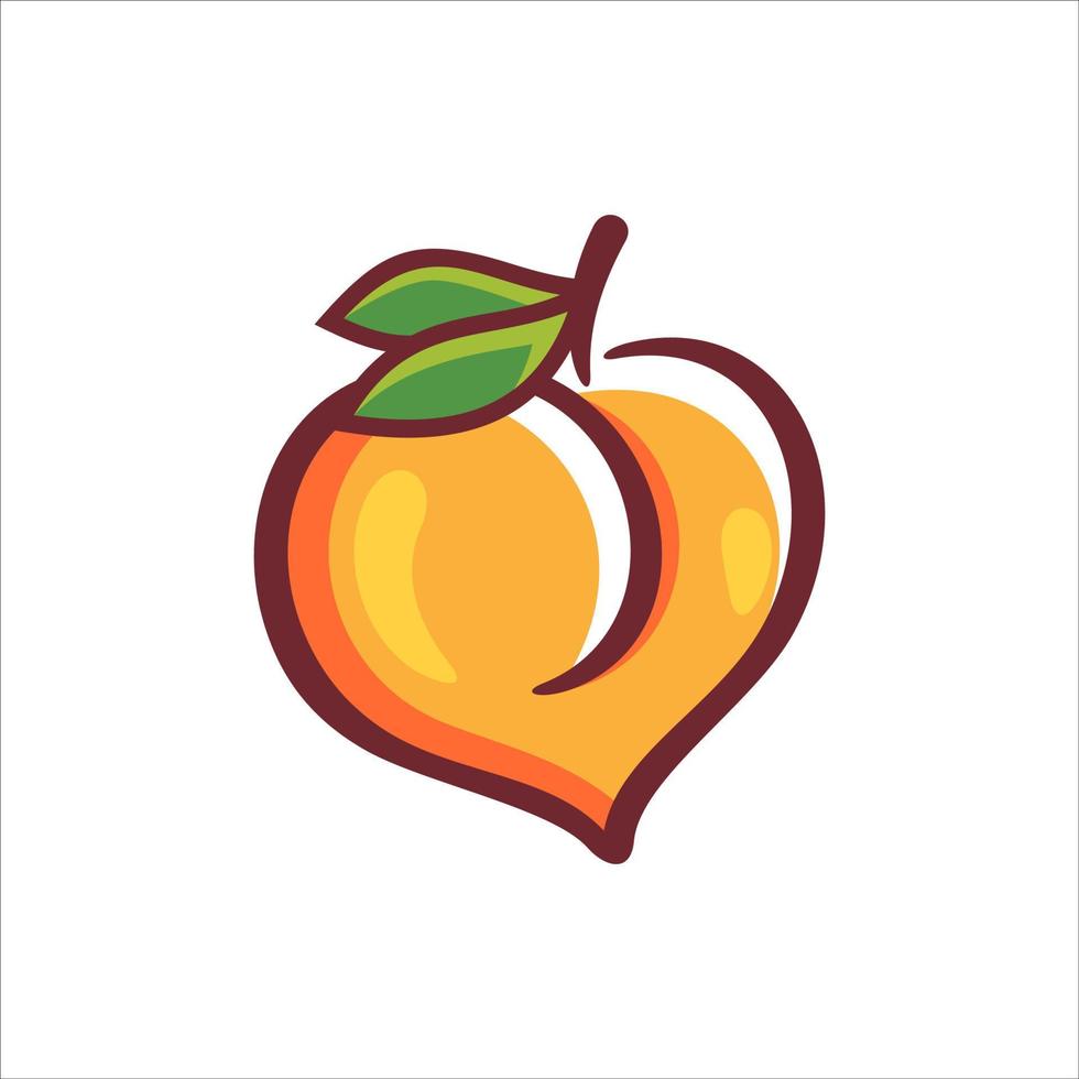 Peach Butt logo design vector illustration