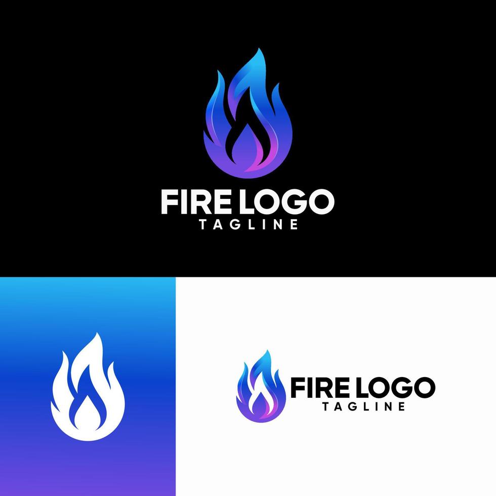 plantilla de vector de logotipo de llama de fuego