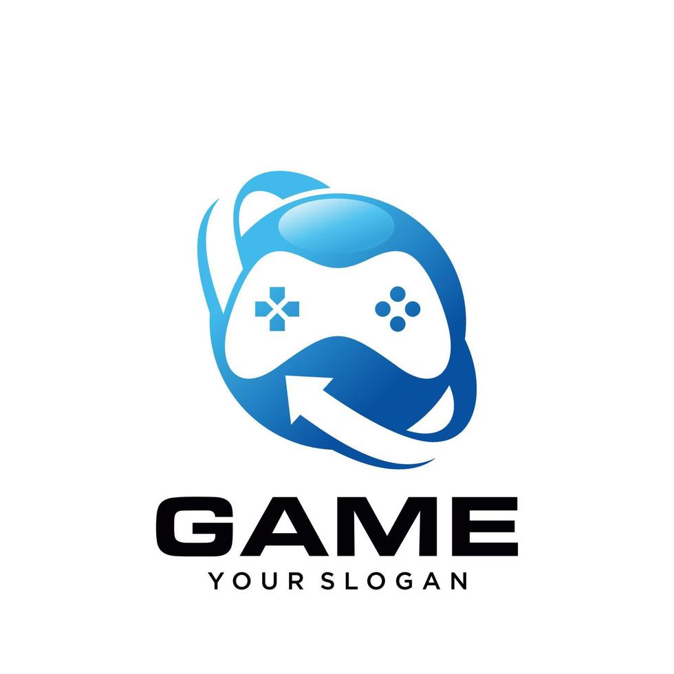 Gaming controller logo design vector illustration