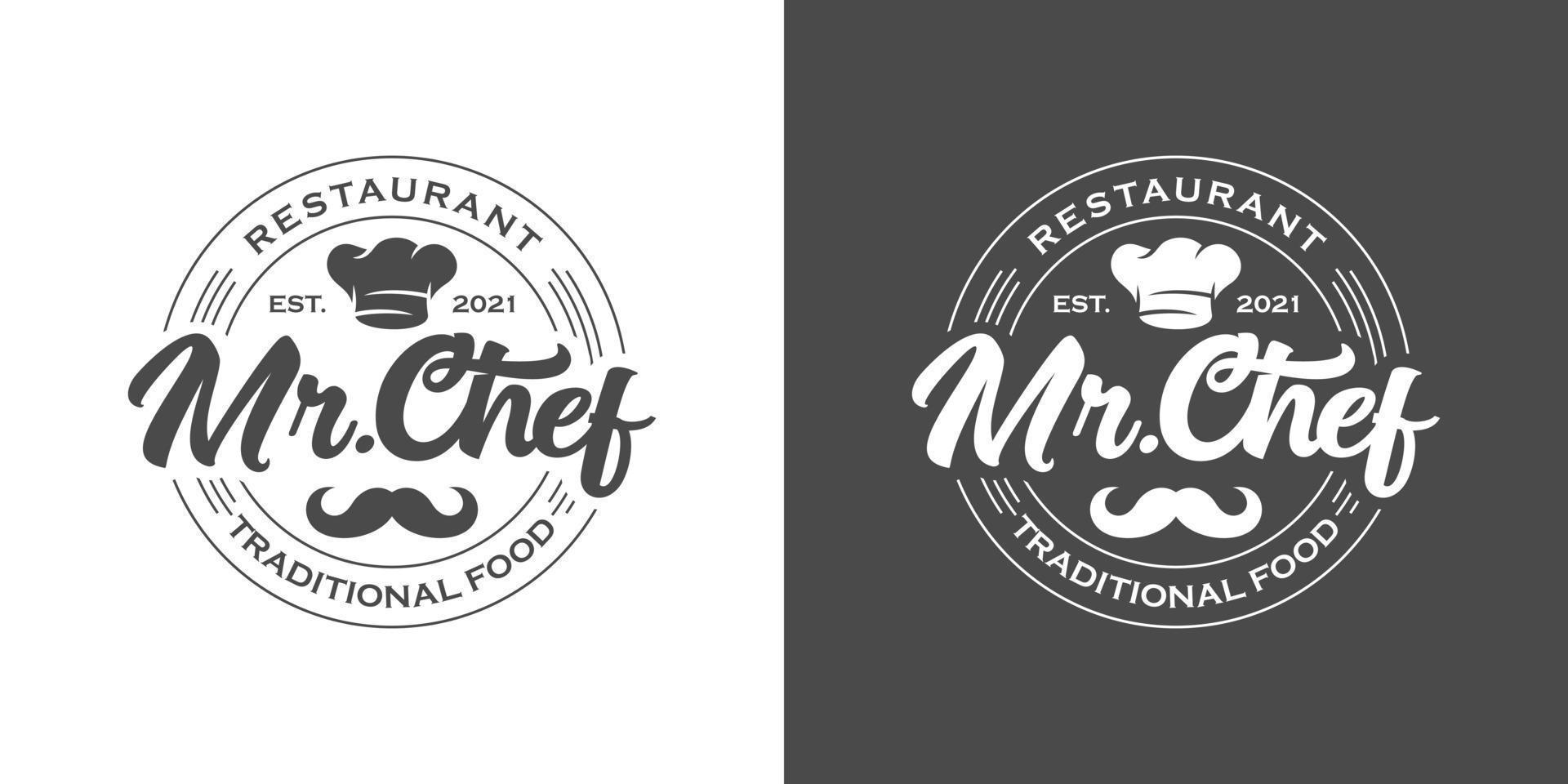 plantilla de vector de diseño de logotipo de maestro chef