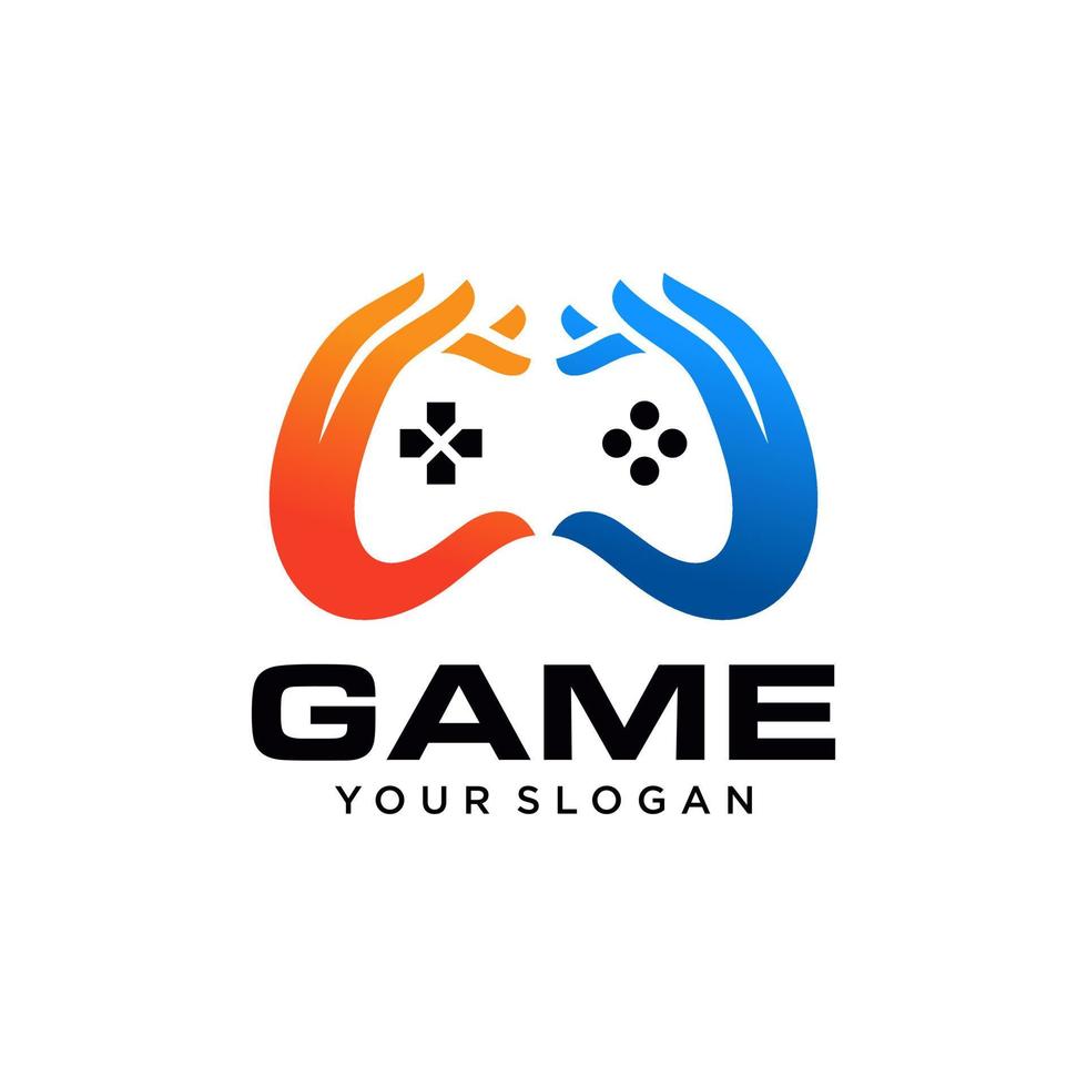 Gaming controller logo design vector illustration