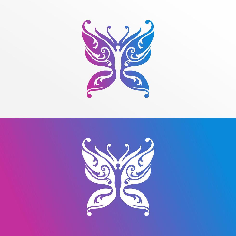 plantilla de vector de diseño de logotipo de mariposa abstracta