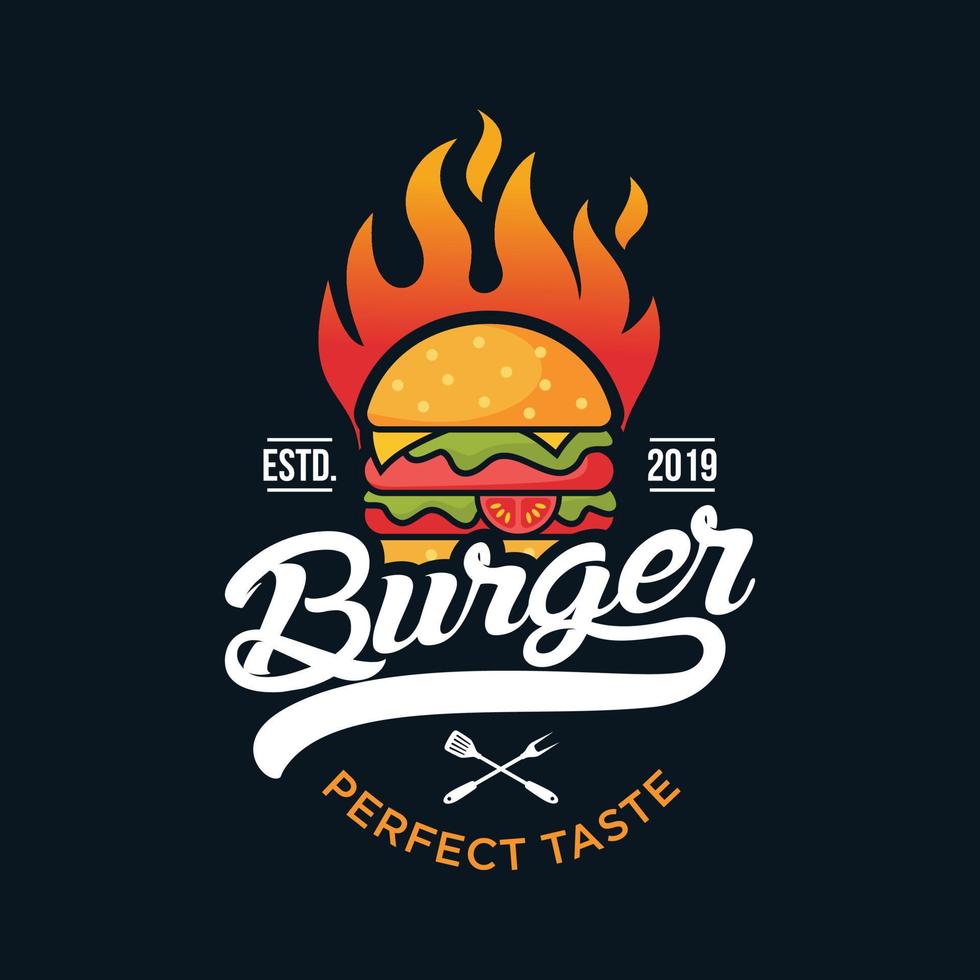 Burger Logo design template vector illustration