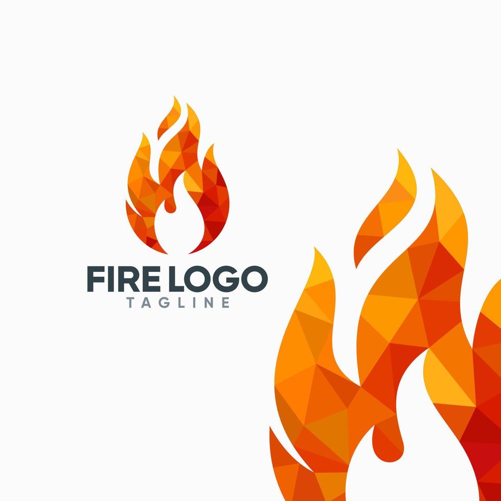 plantilla de vector de logotipo de llama de fuego