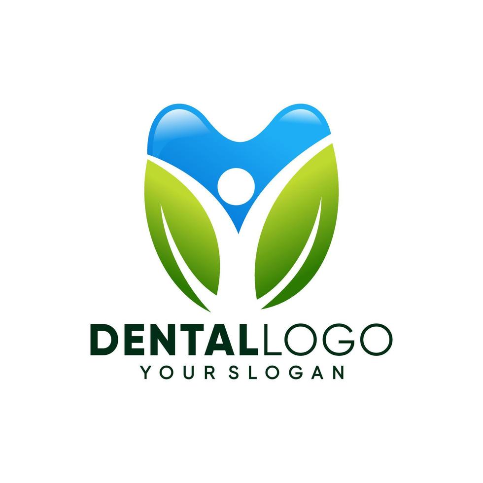 vector creativo del logotipo de la clínica dental. icono de símbolo dental abstracto con estilo de diseño moderno.