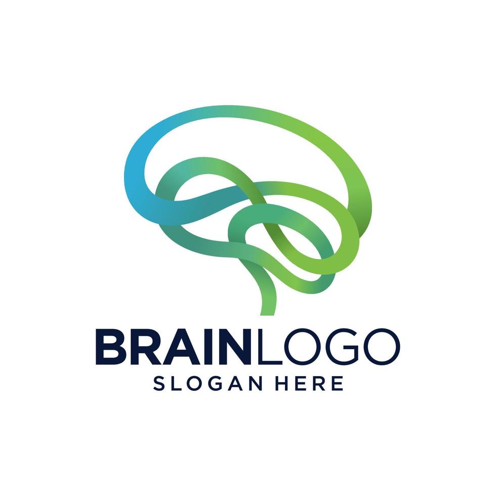 plantilla de vector de diseño de logotipo de cerebro