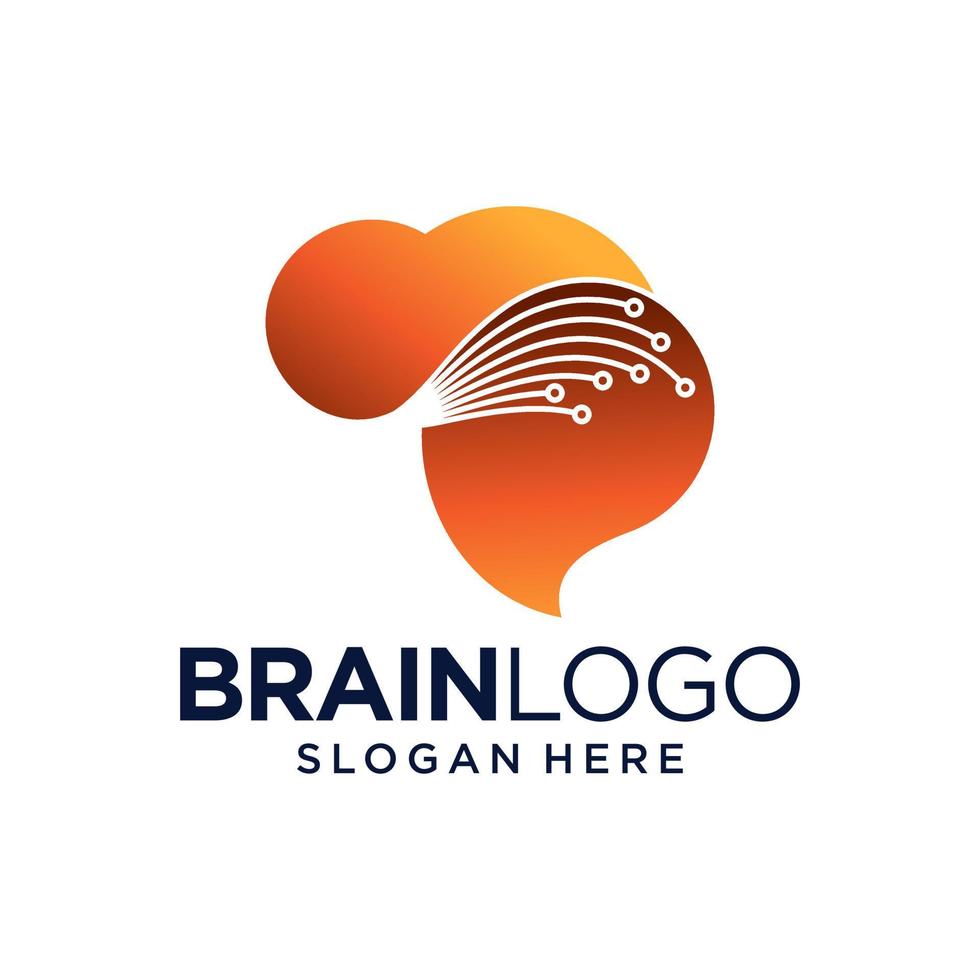 Brain Logo Design Vector Template