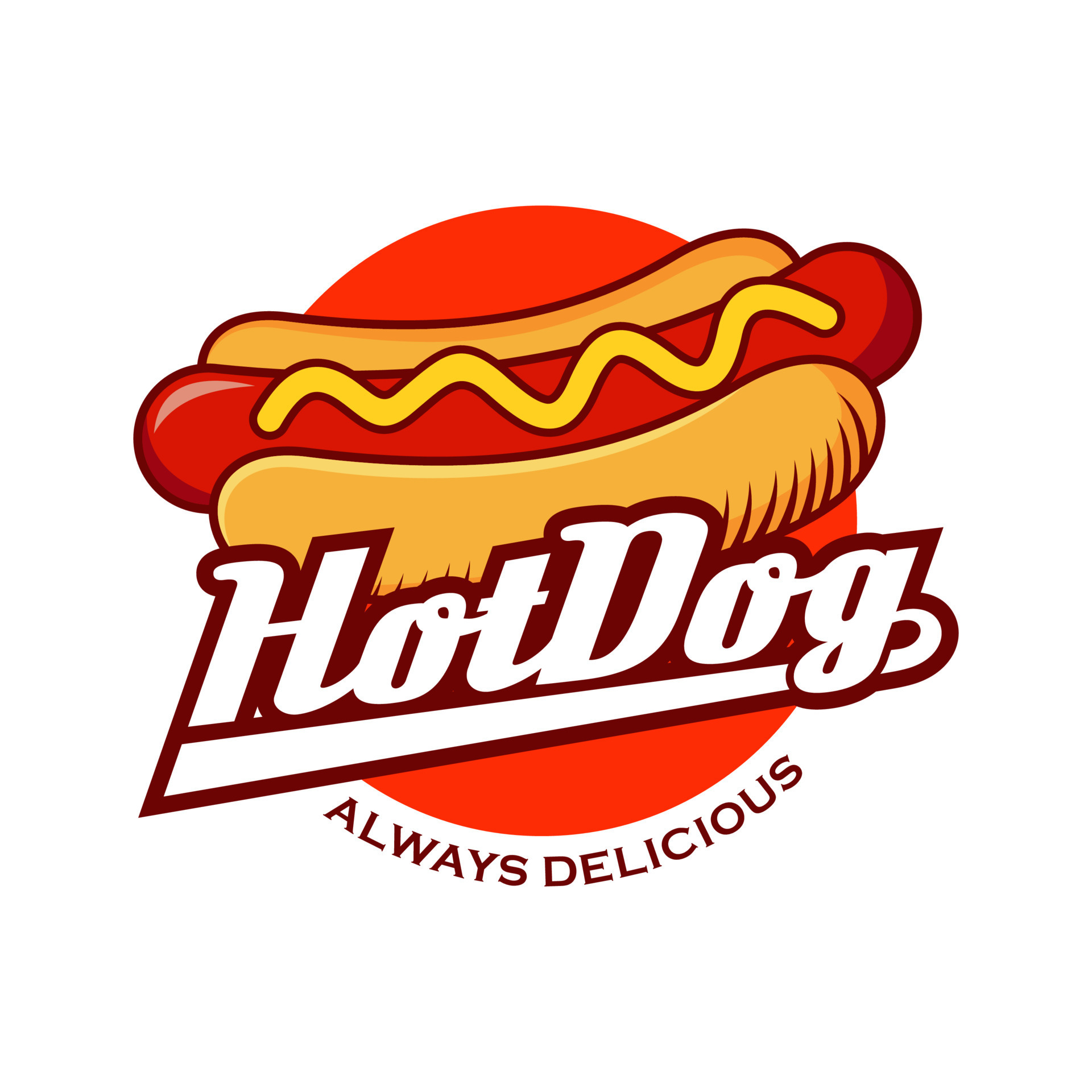 Hot Dog Logo Vector Illustration 7923025 Vector Art At Vecteezy