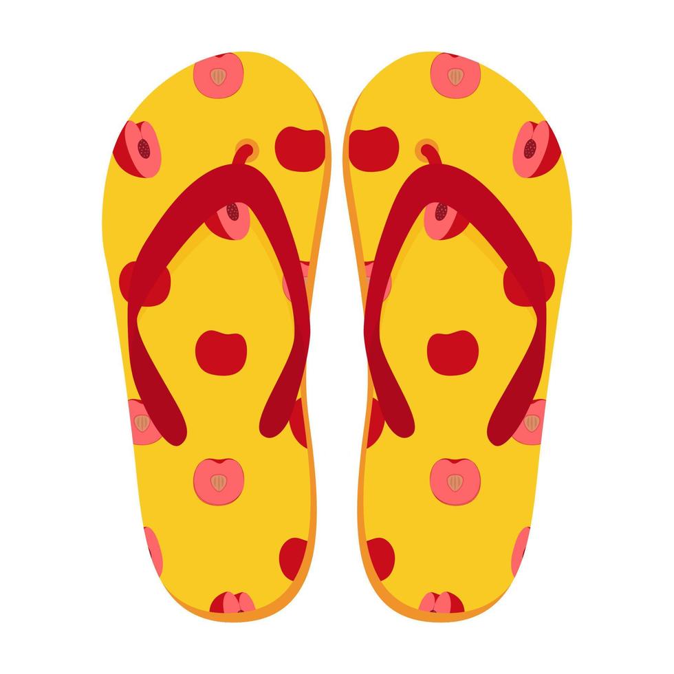 par de zapatillas de playa. chanclas de verano. ilustración vectorial plana vector